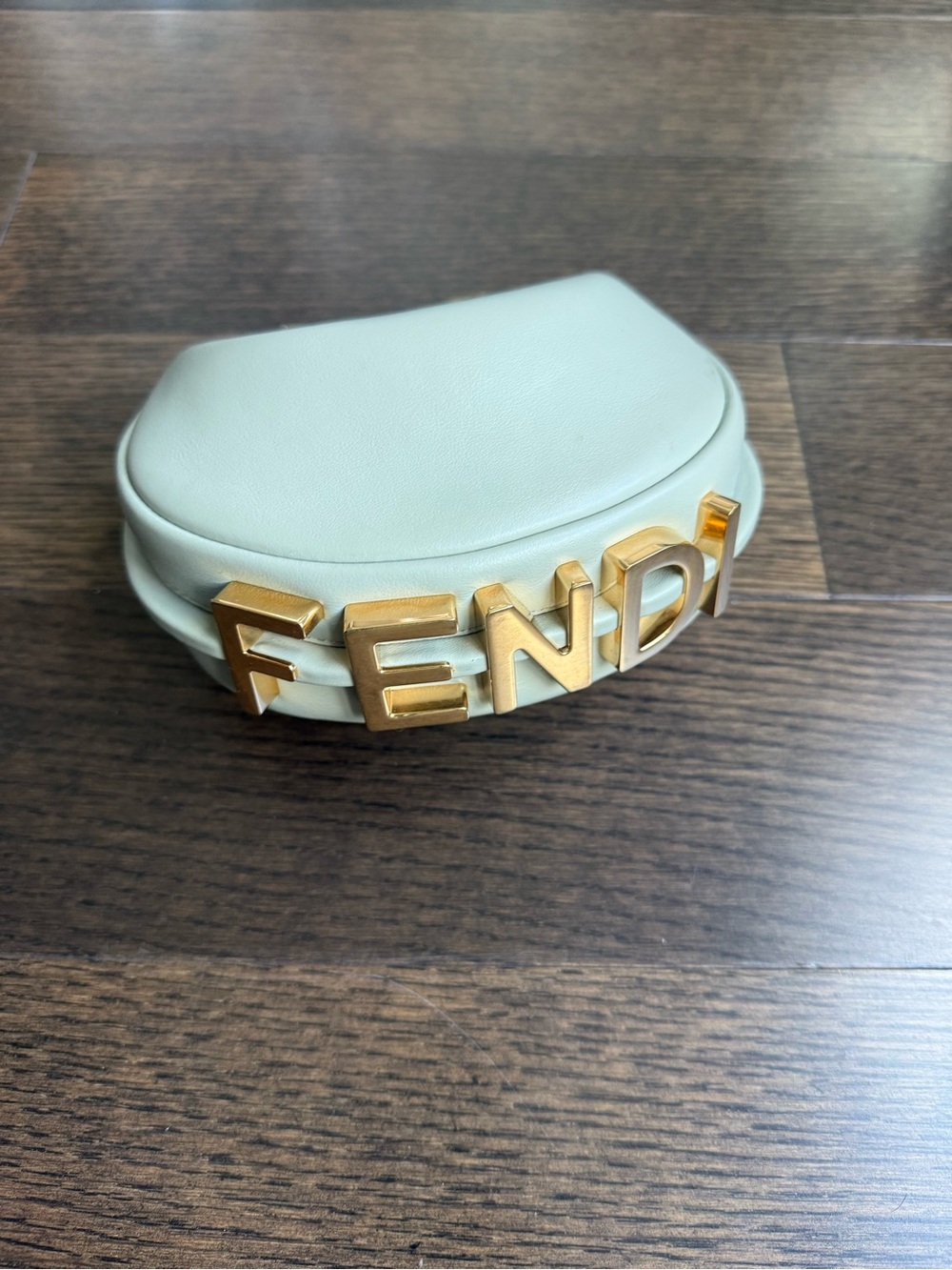 FENDI Vitello Grace Matte Nano Fendigraphy Handbag in Menta